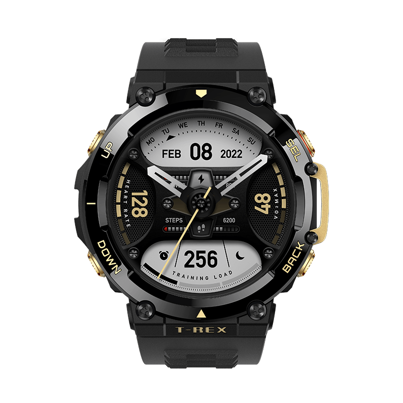 Amazfit T Rex 2 Outdoor Smartwatch 353Mm Polymer Alloy Astro Black And Gold W2170OV4N 850037656608