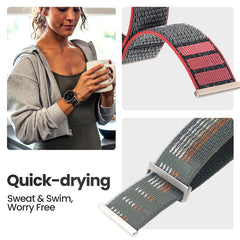 Amazfit Nylon Strap (20mm) - Striped Green