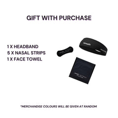GWP- 1 x Headband, 5 x Nasal Strips, 1 x Face Towel