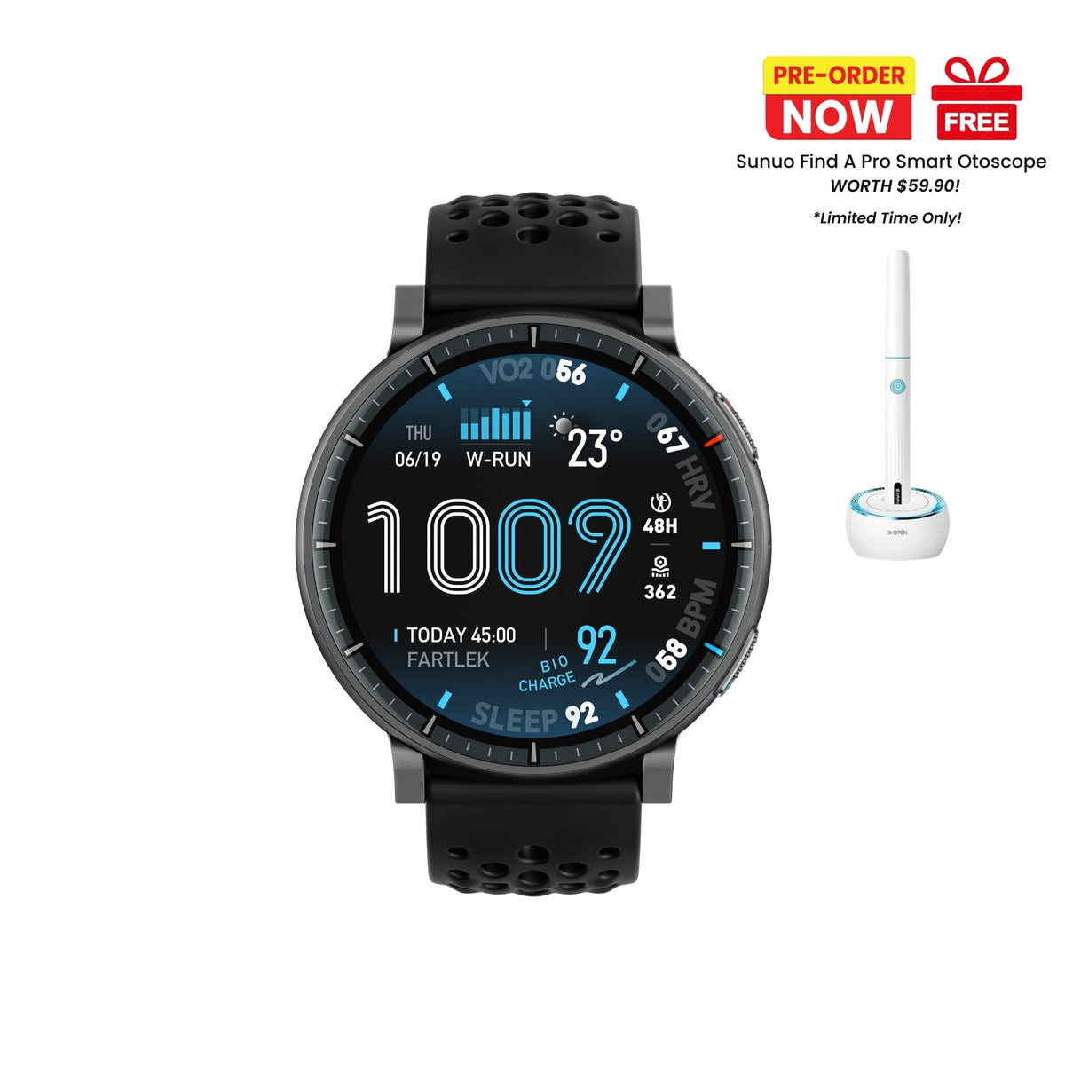 [PRE-ORDER] Amazfit Active Max (FREE GIFT: SUNUO Find A Pro Smart Otoscope)